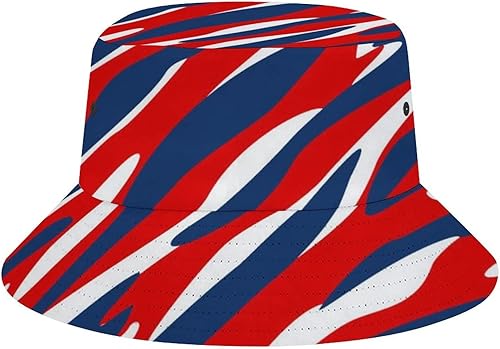 Sombrero de pescador patriótico rojo, blanco y azul para hombres y mujeres, divertido sombrero de pesca de playa de verano, sombrero de pescador