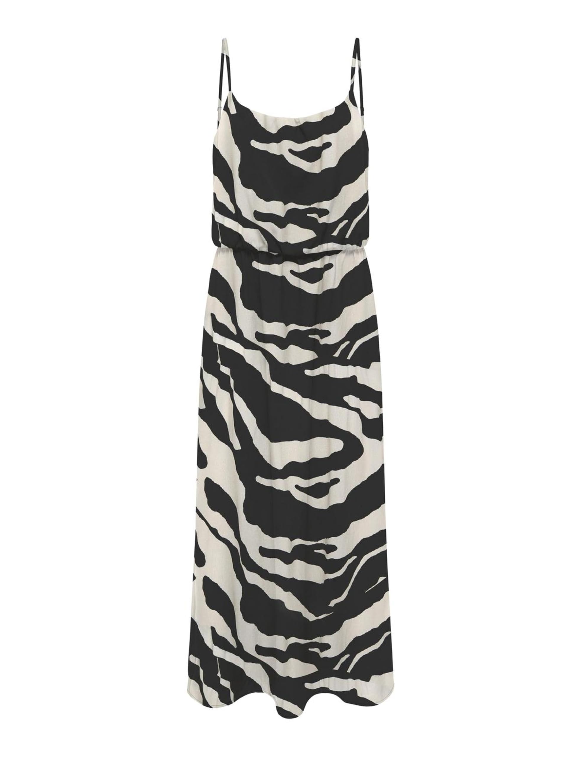 Onlnova Life Vis Strap Maxi Dress AOP, Black, 12