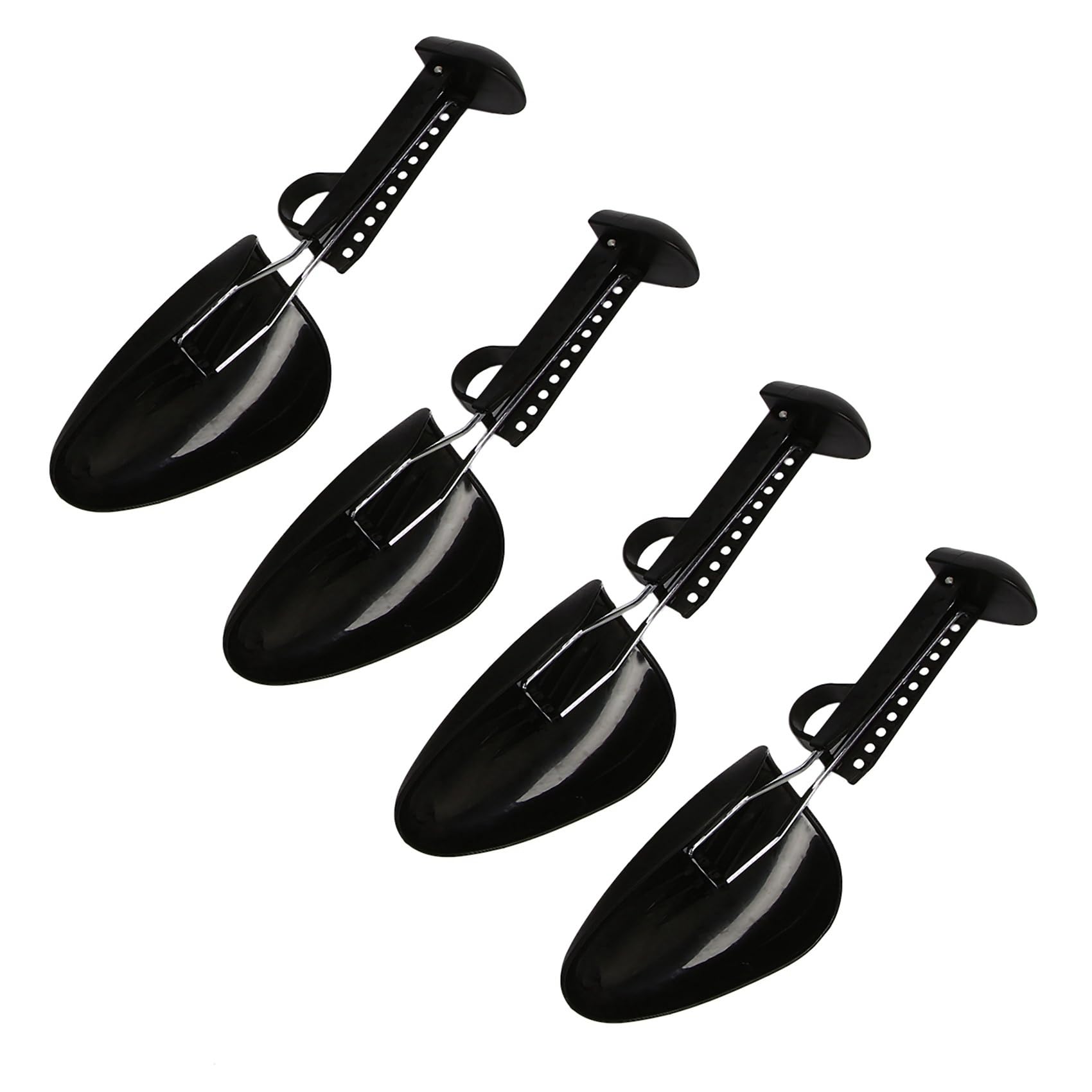 15 Pares Horma de Zapato para Hombre de Longitud Ajustable de Plastico Ensanchador Organizador Sostenedor de Bota (15 Pares Negro)