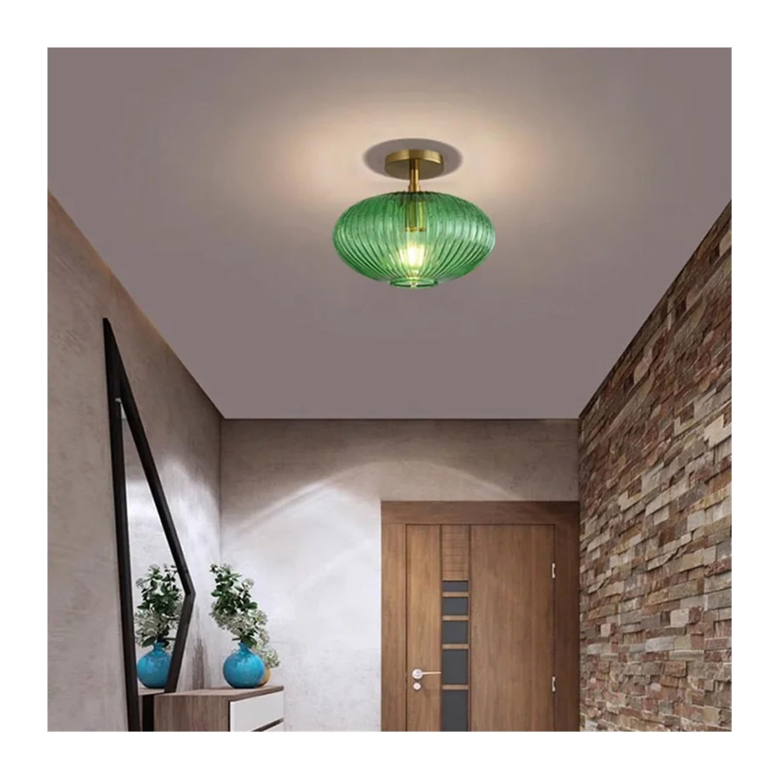 MESOVFCA LED Glass Ceiling Lights Minimalist Bathroom Balcony Bedroom Entrance Light Fixture Indoor Lighting Glass Ceiling Lamp