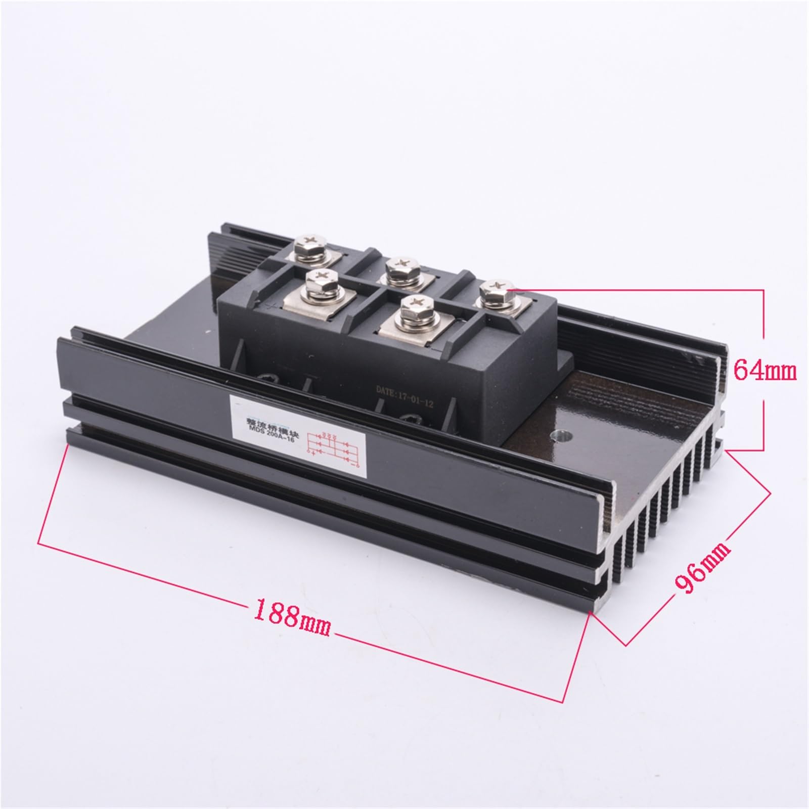 1 pz MDS-200A Generatore Ponte Diodo Raddrizzatore Trifase 200A 1600V Volt Modulo a Recupero Rapido