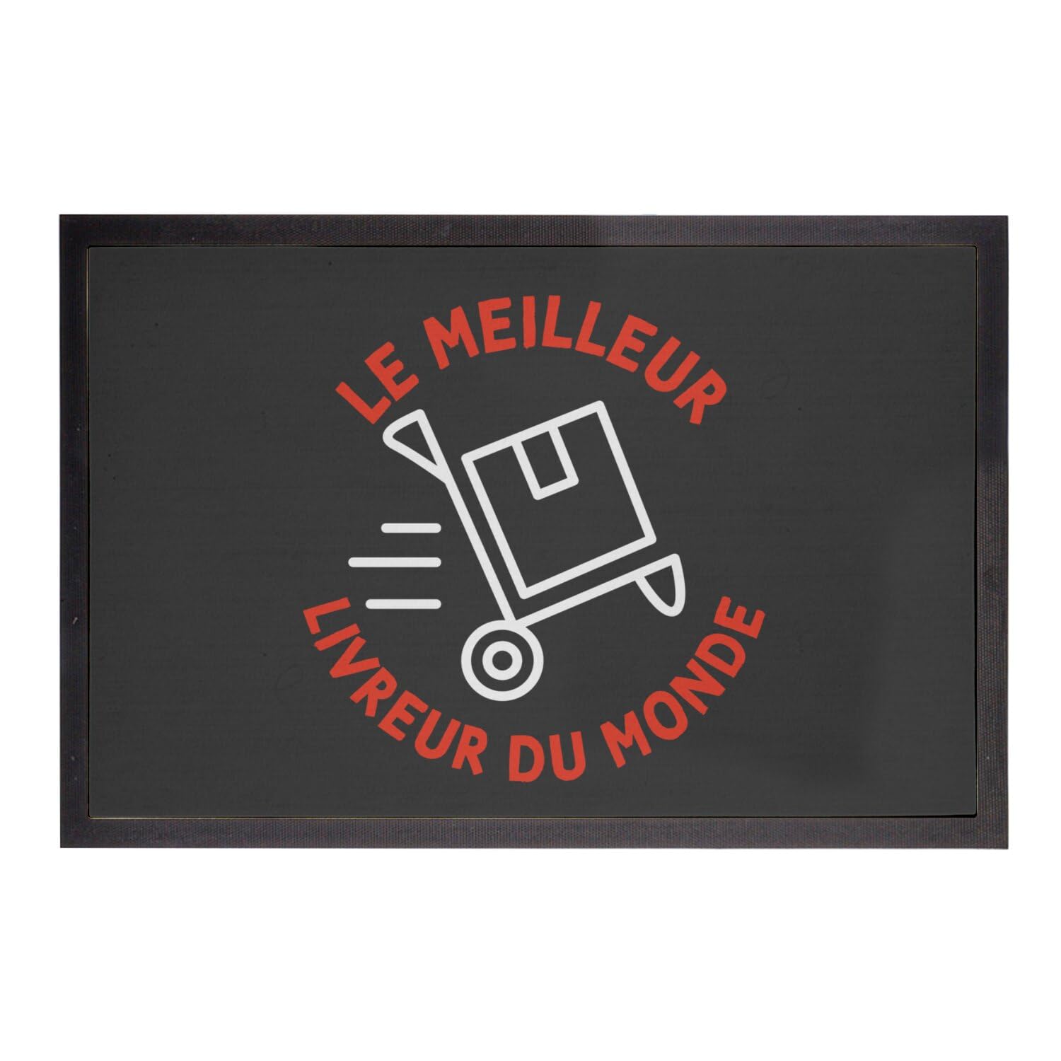 Paillasson noir 60x40cm pour livraison de colis et pizza