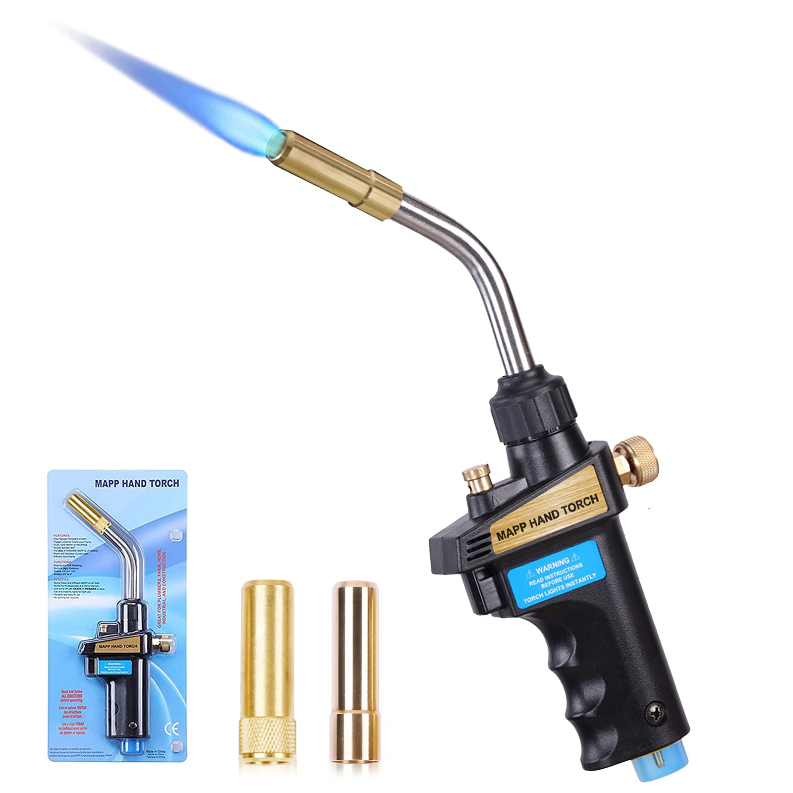 Buy TAUSOM Propane Torch Head, p Torch Trigger Start & Flame Adjustment