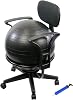 CanDo Metal Ball Chair - Inflatable Ergonomic Active Seating Exercise Ball Chair with Air Pump for Home, Office, and Classroom