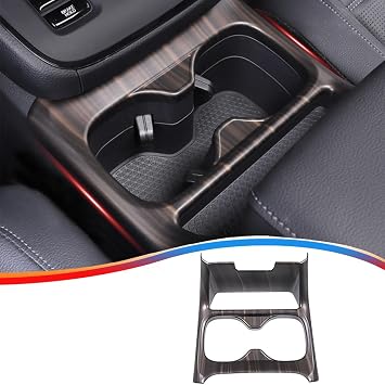 MUXEE for Honda CRV CR-V 2023 2024 2025 2026 ABS Wood Grain Center Consoles Cup Holder Panel Cover Trim - Sport Upgrade Trims Interior Accessories 1PCS