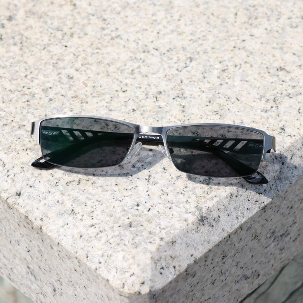 New Herren Smart Lesebrillen photochrome Outdoor-Sonnenbrillen, hochauflösende asphärische Harzlinse UV Schutzvergrößerung +0.25 bis +3.0,Blau,+0.75