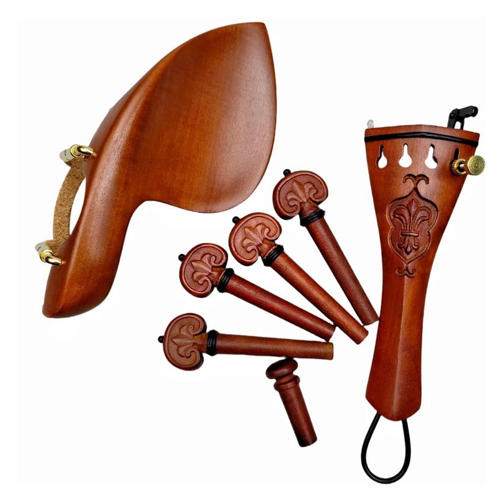 Accessori per violino Il set di accessori per violino include piroli cordiera e mentoniera