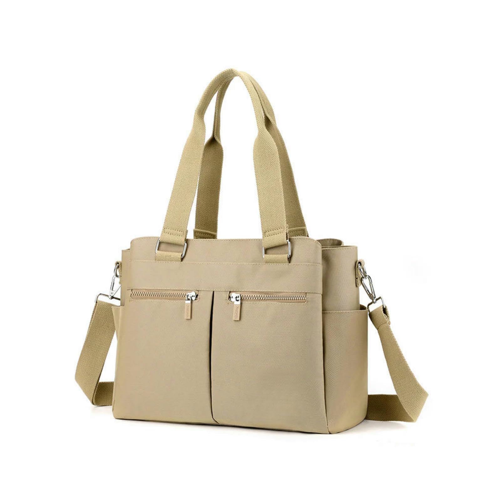 Gyios Women's Khaki Bag ’S Large-Capacity Waterproof Shoulder And Crossbody Bag, Multi-Functional Handbag