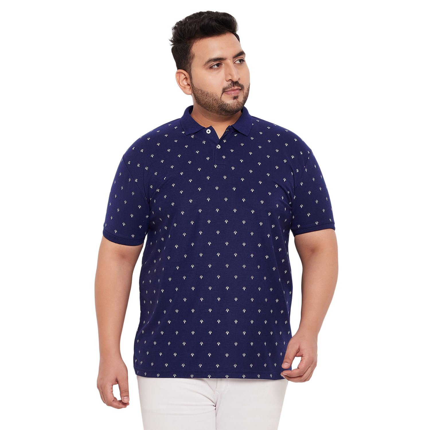 GET GOLF Men's Plus Size Cotton Blend Tshirt-BigC-1008-AIRFORCEBLUE_4XL