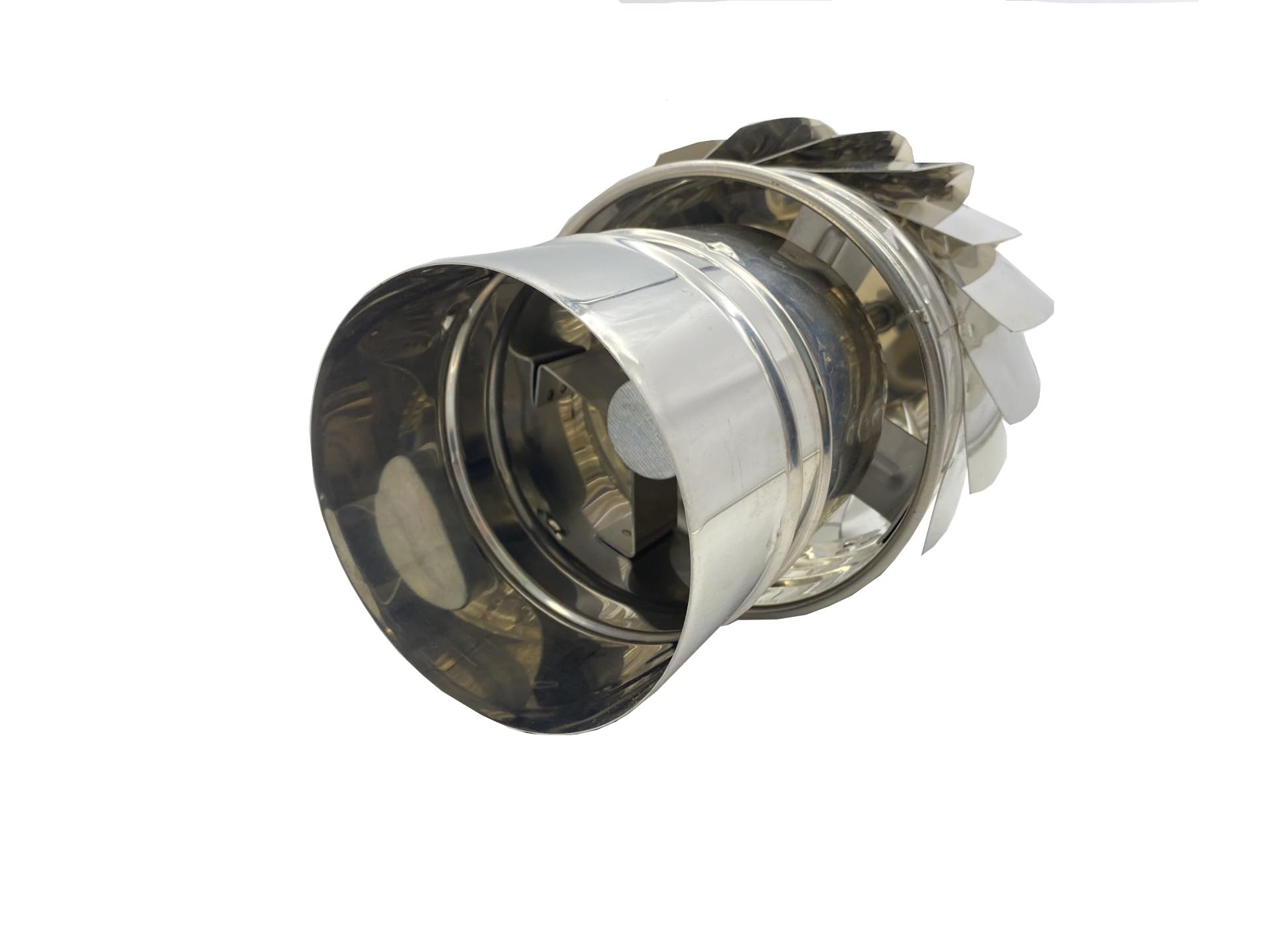 Sombrero Chimenea Giratorio de Acero Inoxidable, Sombrero Extractor de Humo Giratorio para Chimeneas, Campanas y Estufas (100mm)