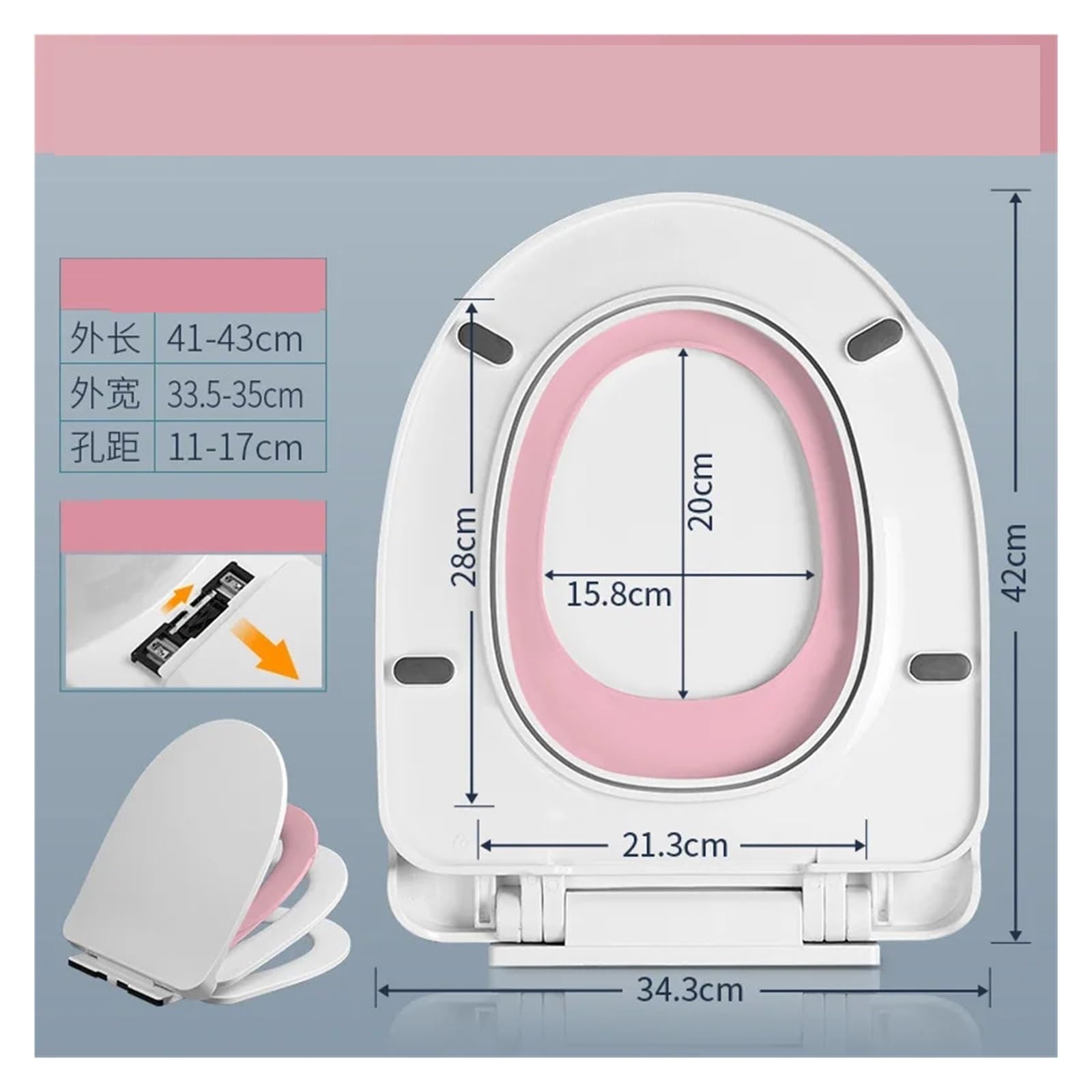 3-lagiger Toilettensitz Aus PP-Material Mit Integriertem Trainingssitzbezug, Langsames Schließen, Passend For Badezimmerzubehör For Erwachsene Und Kinder Robust Und Bequem(U-9008-Pink)