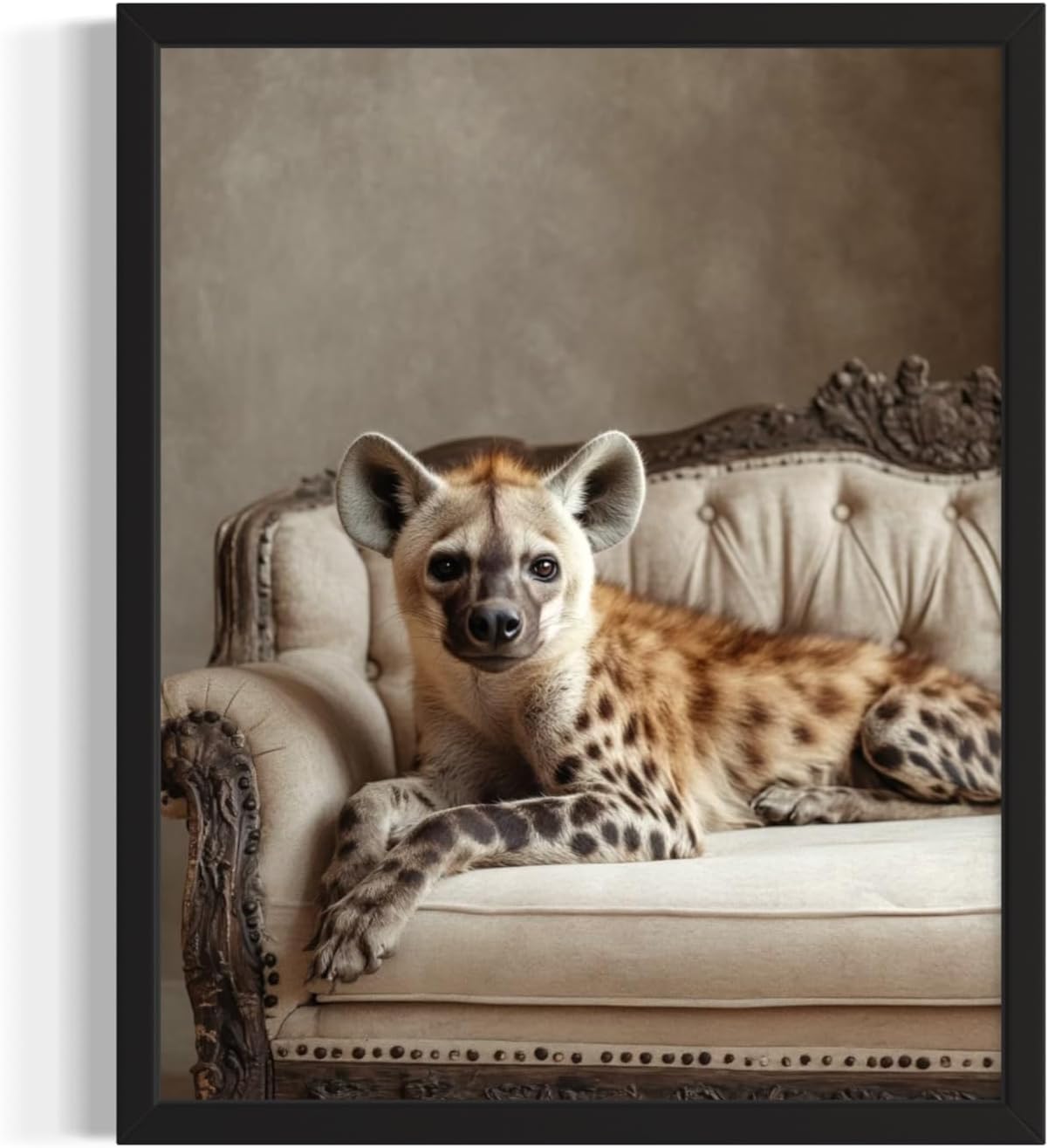 Horse on Sofa Wall Art Print Poster, Animal Nautre Wildlife Photography Bedroom Bathroom Guest Room Decor 231B (Horse, 36L" x 24W", Unframed)