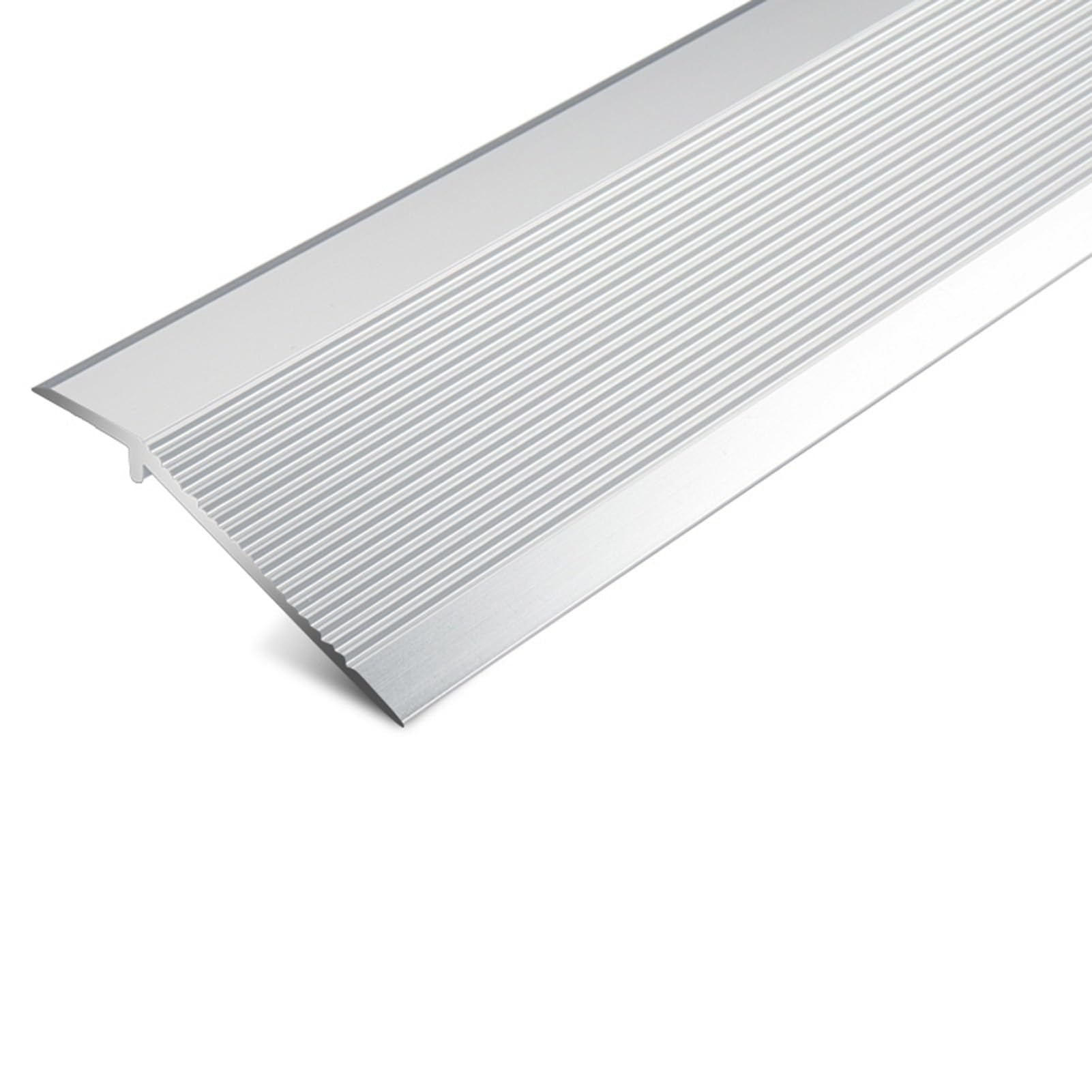 3 Pièces Bandes de Transition en Aluminium pour Entrée de Porte, Réducteur de Porte/Dalle/Seuil, Bande D'Habillage de Sol pour Chambre/Cuisine/Salle de Bain (Color : Argent)