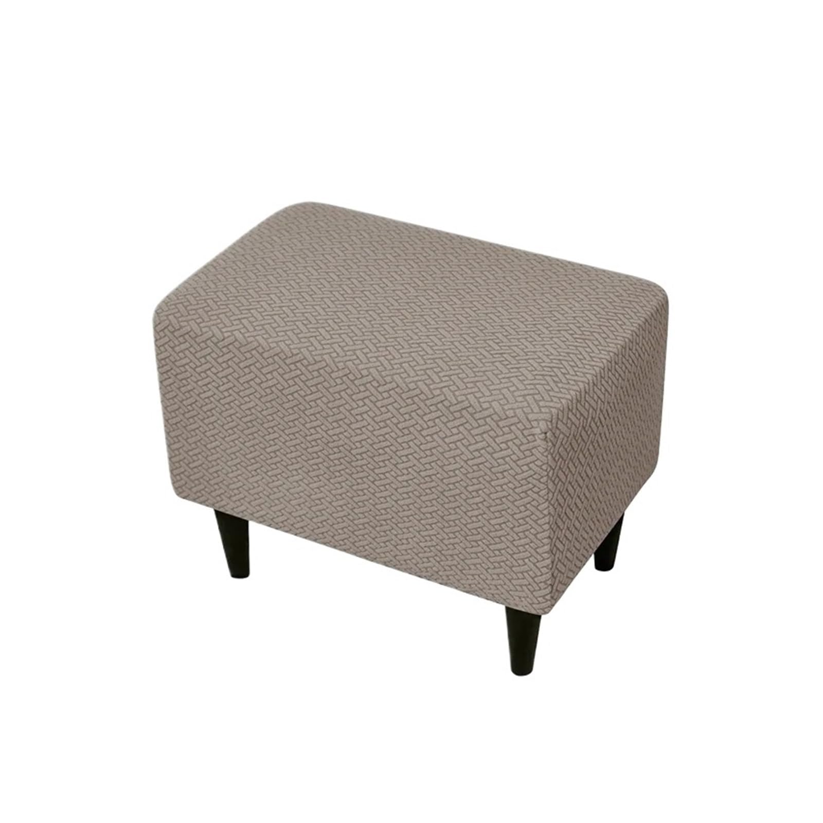 GCYEIDMA Wing Chair Slipcover Jacquard Wingback Sofa Covers Stretch Wing Chair Cover Elastic Armchair with Cushion Furniture Protector(B2 Footstool cover)