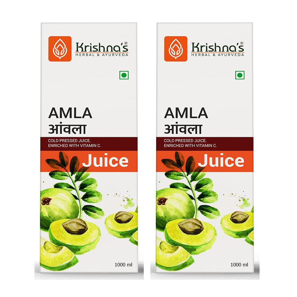 KRISHNAS HERBAL & AYURVEDA Amla Juice-1000 Ml(Pack Of 2)|Fresh Cold Pressed Amla Juice|Helps Boosts Skin And Hair Health|Helps Detox|Rich In Vitamin C|Natural Immunity Booster (B07QQYTF9G) Amazon Price History, Amazon Price Tracker