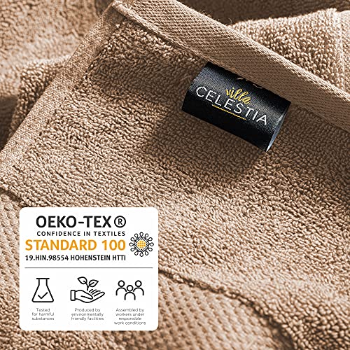 Villa Celestia 700 Gsm Beige Hand Towels For Bathroom 4 Pack - 100% Cotton Hand Towels Soft Absorbent & Fast Drying Bathroom Hand Towels-Elegant Salon Spa Hotel Bath Hand Towel Set Of 4 (16''X 28'') #TOP4