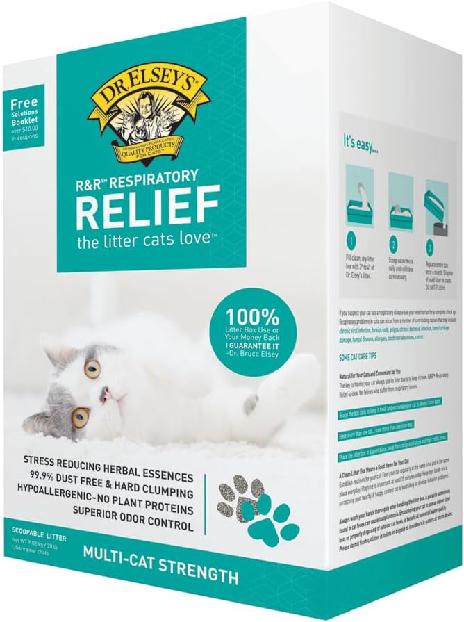 Dr. Elsey's Precious Cat Respiratory Releif Clay Premium All Natural Cat Litter With Herbal Essences