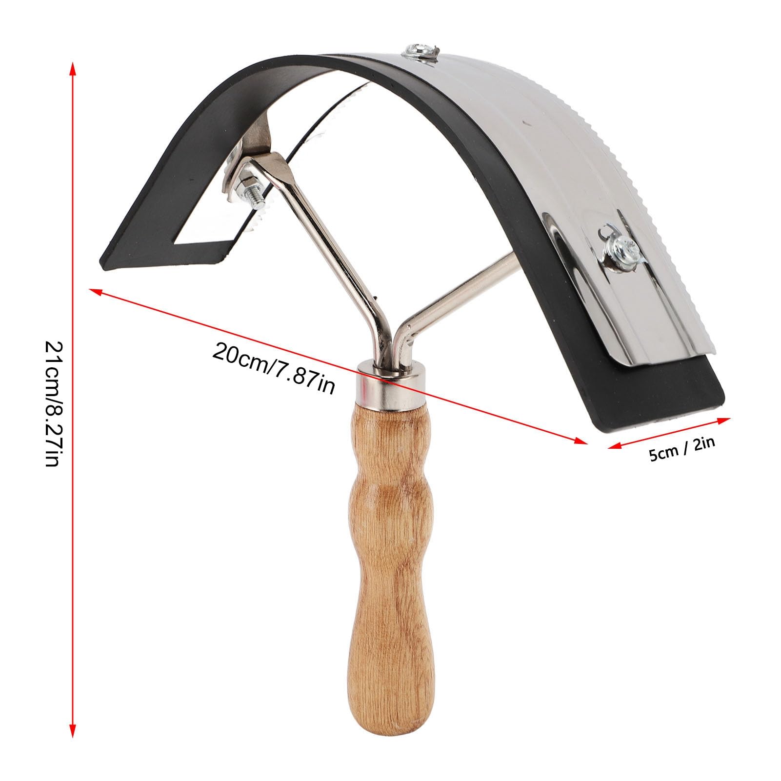 Pilipane Horse Hair Brush Stainless Steel Rubber Comfortable Grip Wooden Handle Horse Face Cleaning Scraper Comb for Livestock Grooming and Health Maintenance