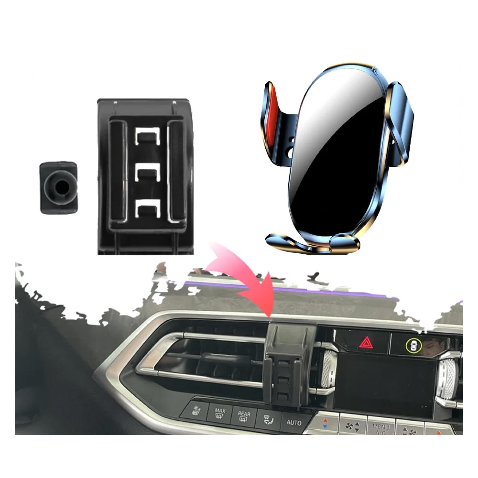 Soporte Móvil Coche para BMW X5 G05 F95 X6 G06 M60I M50D 2019-2023, Soporte para teléfono móvil de Coche con Clip para Rejilla de ventilación del Aire Acondicionado LHD