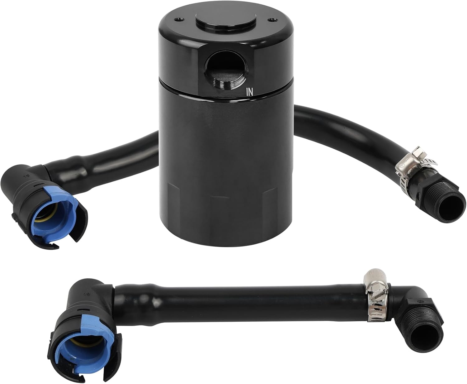 EVIL ENERGY Oil Catch Can, Air Oil Separator compatible with Ford 2018-2023 Mustang GT 2019 Mustang Bullitt 2021-2023 Mustang Mach I Passenger Side 3OZ