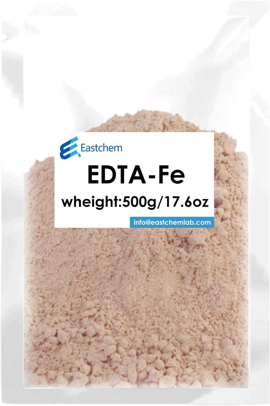 EDTA ferric Sodium Salt,EDTA Iron(iii) Sodium Salt, chelated Iron Trace Element foliar Fertilizer raw Materials (500g)
