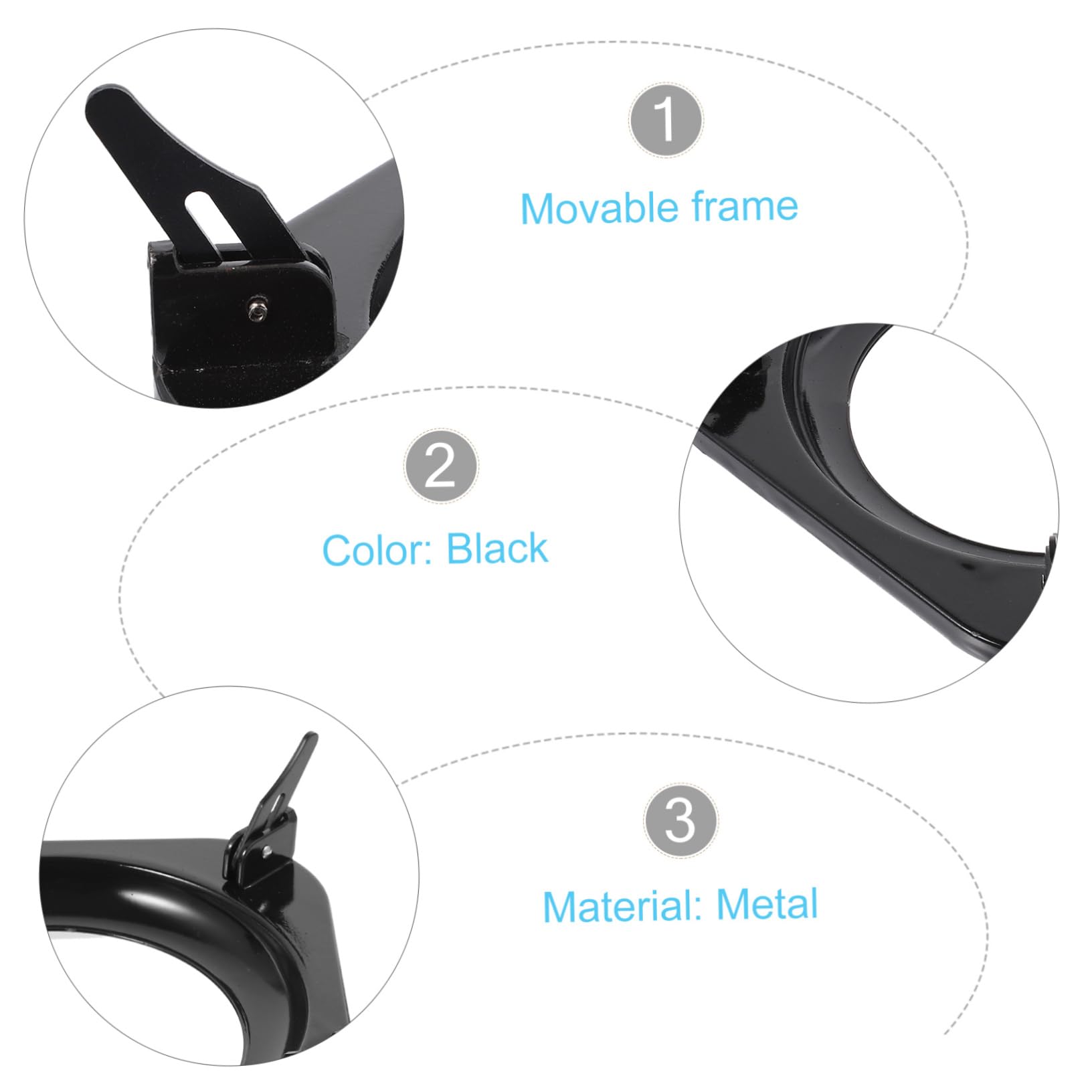Soporte Antideslizante para Olla de Cocina de Gas en Metal Negro