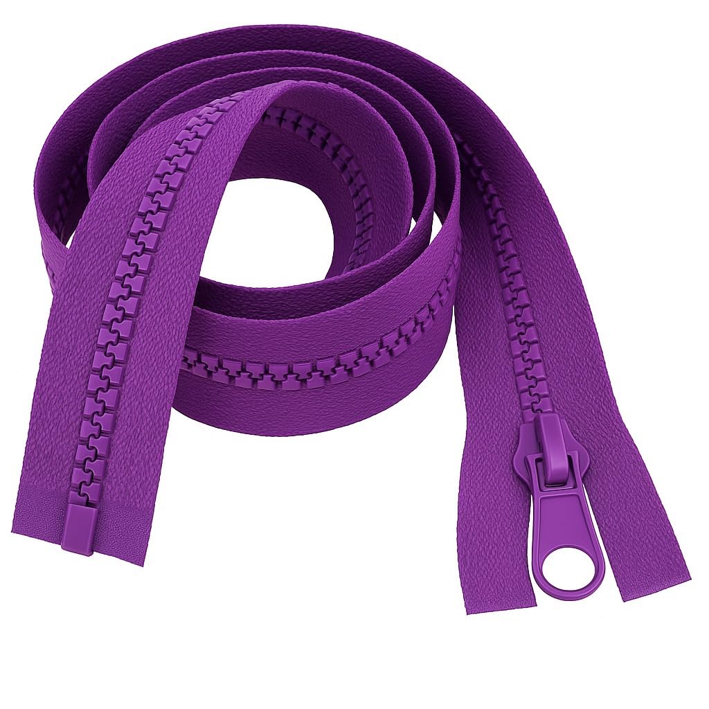 Open-Ended Chunky Zip Purple 12" (30cm) - Heavy-Duty #5 Plastic Teeth Separating Zipper for Sewing & Repairs: Bags, Pouches, Cushion Covers, Pet Beds & Craft Projects by Giddy Square โ image 1