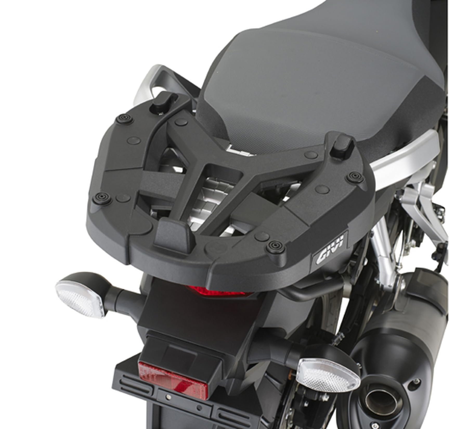 givi motorradkoffer e340nt2 monolock vision schwarz tech 34 lt + träger kompatibel mit suzuki dl 1000 v-strom 2017 2018 2019 mototopgun