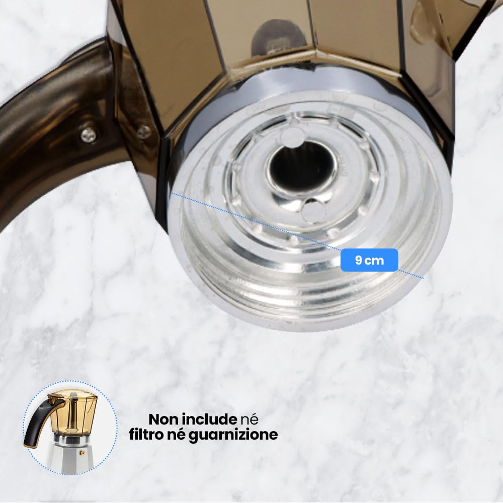 Anakel Home Caraffa di Ricambio per Macchina da Caffè Alicia 5513200919 Compatibile con Macchina del Caffè DeLonghi Alicia EMK9 | Ricambio Originale, 9 Tazze