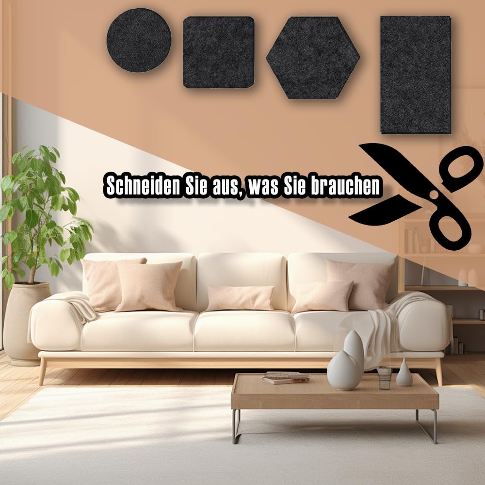 Cnwinu Rouleau De Feutre Autocollant 2 Mm - 30 X 200 Cm - Patins En Feutre Autocollants - Pour Meubles, Canapé, Cages D'escalier, Tapis De Coupe