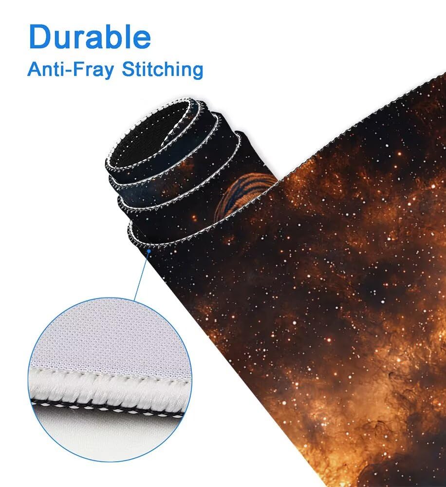 Podkładka pod mysz do gier, duża podkładka pod mysz XXL 1000 x 500 x 3 mm fantazyjna podkładka pod mysz do gier z przeszytymi krawędziami, podkładka pod mysz do gier XXL wodoodporny tygrys