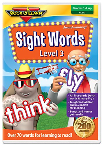 Sight Words Level 3 DVD by Rock 'N Learn: 70+ words includes all Dolch first-grade sight words and many Fry words