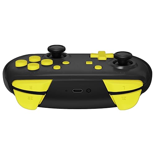Miniatura 8 de eXtremeRate Girasol Amarillo Reparación ABXY D-pad ZR ZL L R Llaves para Nintendo Switch Pro Controller, DIY Reemplazo de botones de juego completo