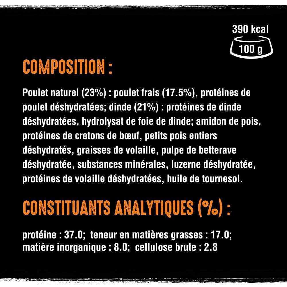 CRAVE Croquettes pour Chien Adulte à la Dinde et au Poulet - 1 sac de 7kg - Nourriture Sèche Sans Céréales, avec un Haut Niveau de Protéines