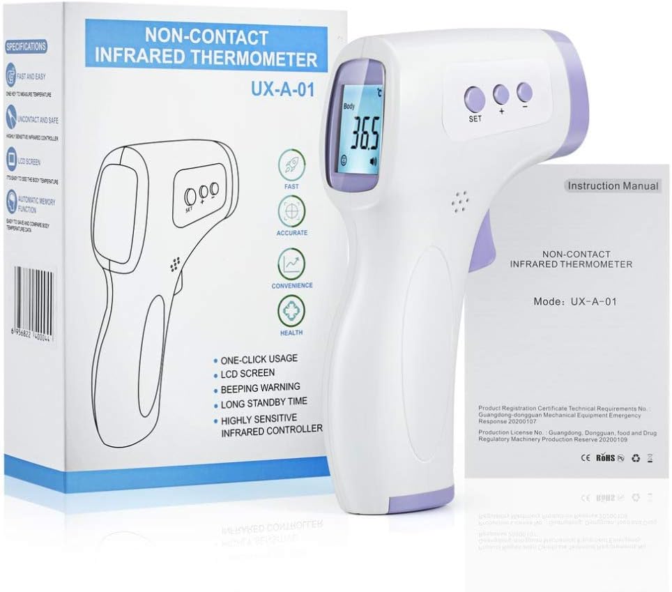 Non Contact IR Infrared Forehead Temperature Measurement LCD For Adults And Baby