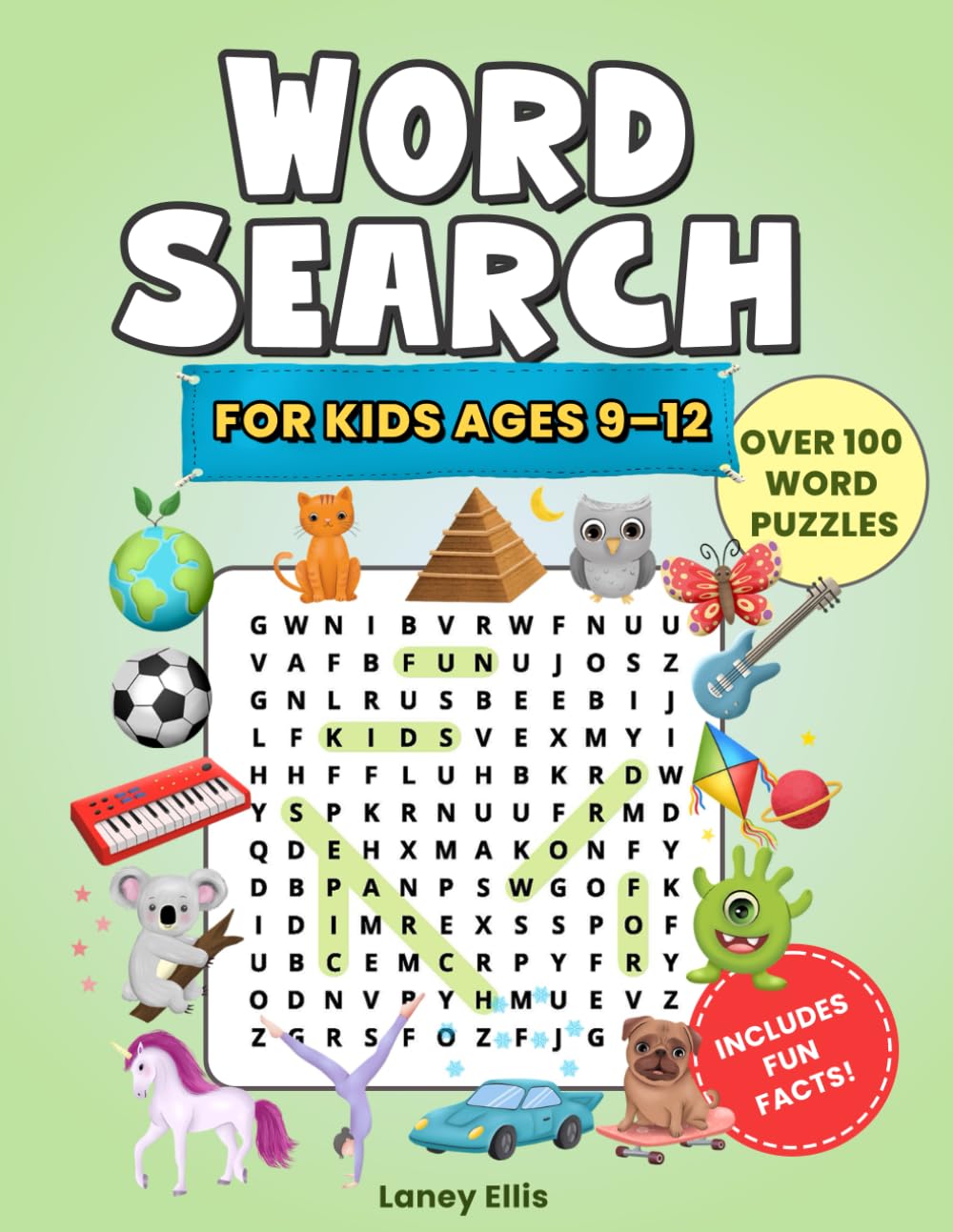 Word Search for Kids Ages 9-12: Over 100 Word Puzzles with Fun Facts and Illustrations for Learning and Fun - Boost Vocabulary and Discovery