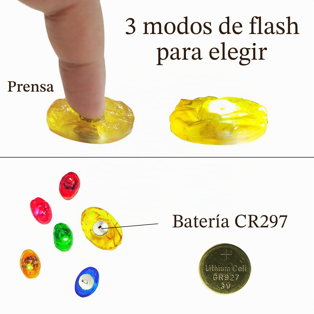 Iron man Infinity Gauntlet, Iron Man Glove LED with Removable Magnet Infinity Stones-3 Flash Modes Halloween Cosplay Props