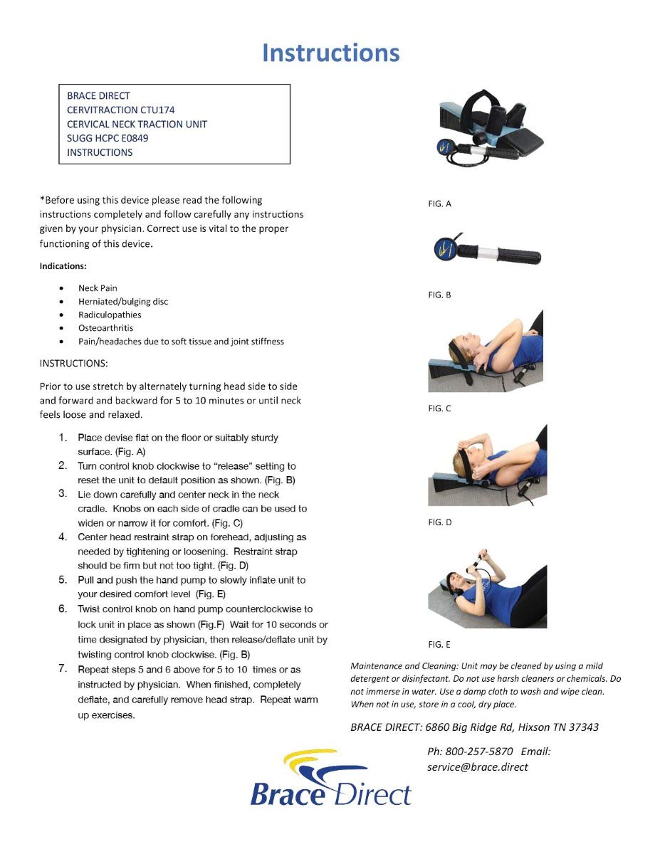 Buy Cervical Home Pneumatic Pump Traction Unit Neck Pain Relief for