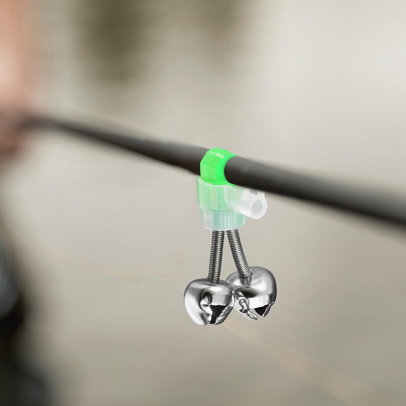 10 campanas de pesca con clip en espiral para alarmas de caña de pescar, alarmas de mordida, alarmas de alarma, pinzas en espiral, campanas de pescado, para pesca marina, pesca nocturna, pesca marina