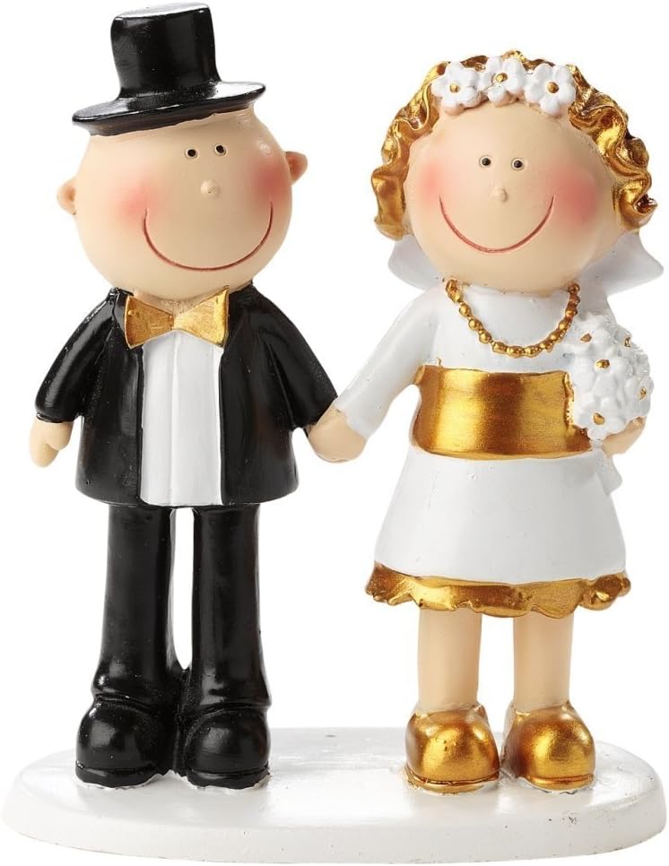 '50th Golden Wedding Anniversary Pair 50 Year Anniversary Golden Wedding Cake Figures/Table Decoration