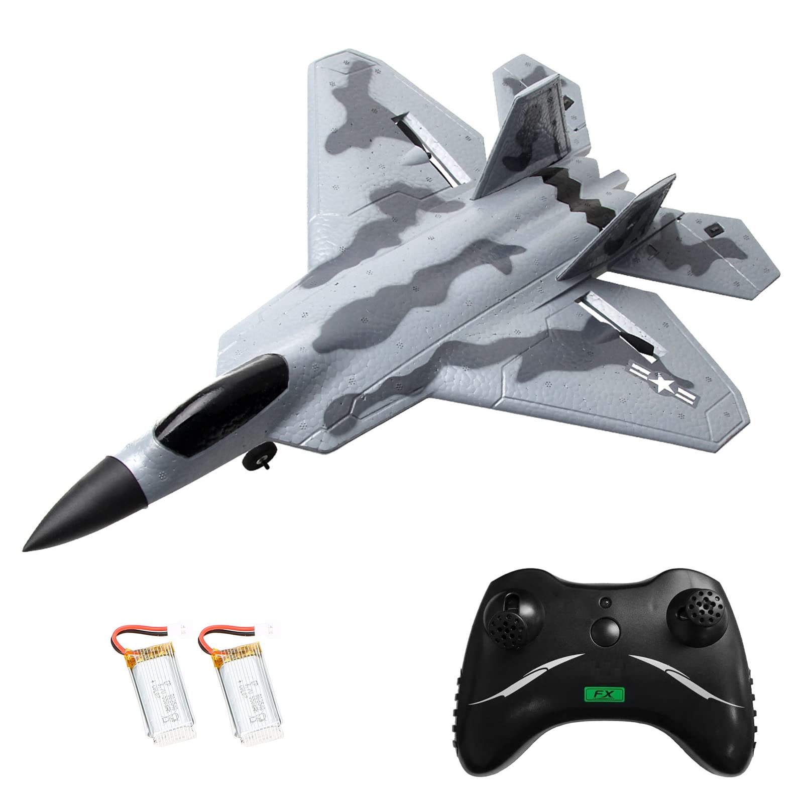 RC Plane Jet Flight F-22 Aircraft Model Remote Control Plane Ready To Fly RC Airplane 2.4GHz Gliding EPP Toys for Adults Kids Boys