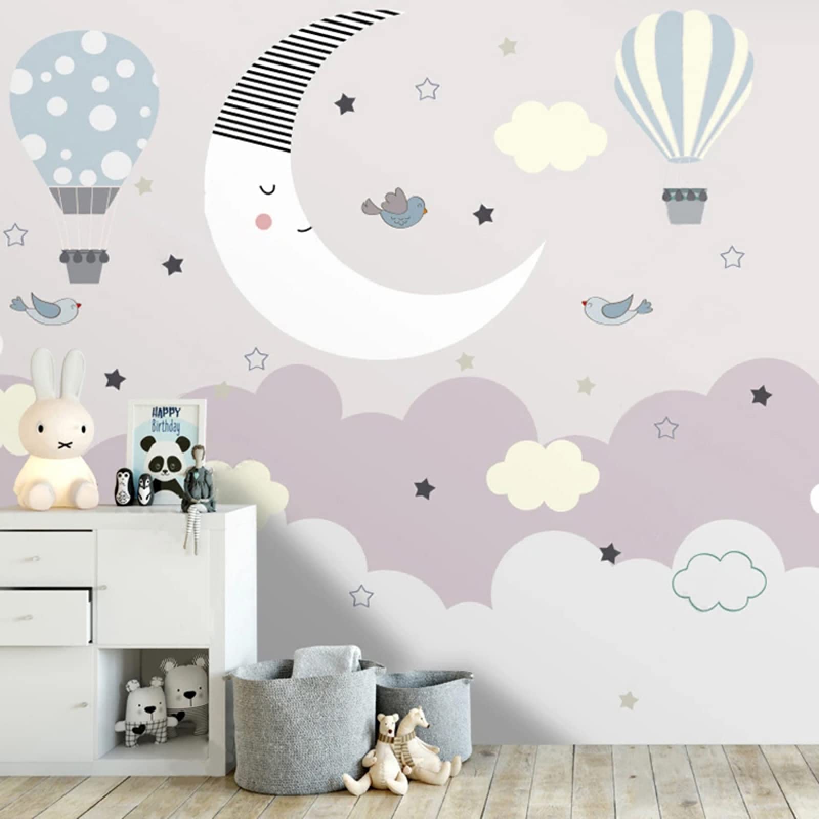 Dessin animé étoilé mural 3D pour apaiser le coucher des enfants