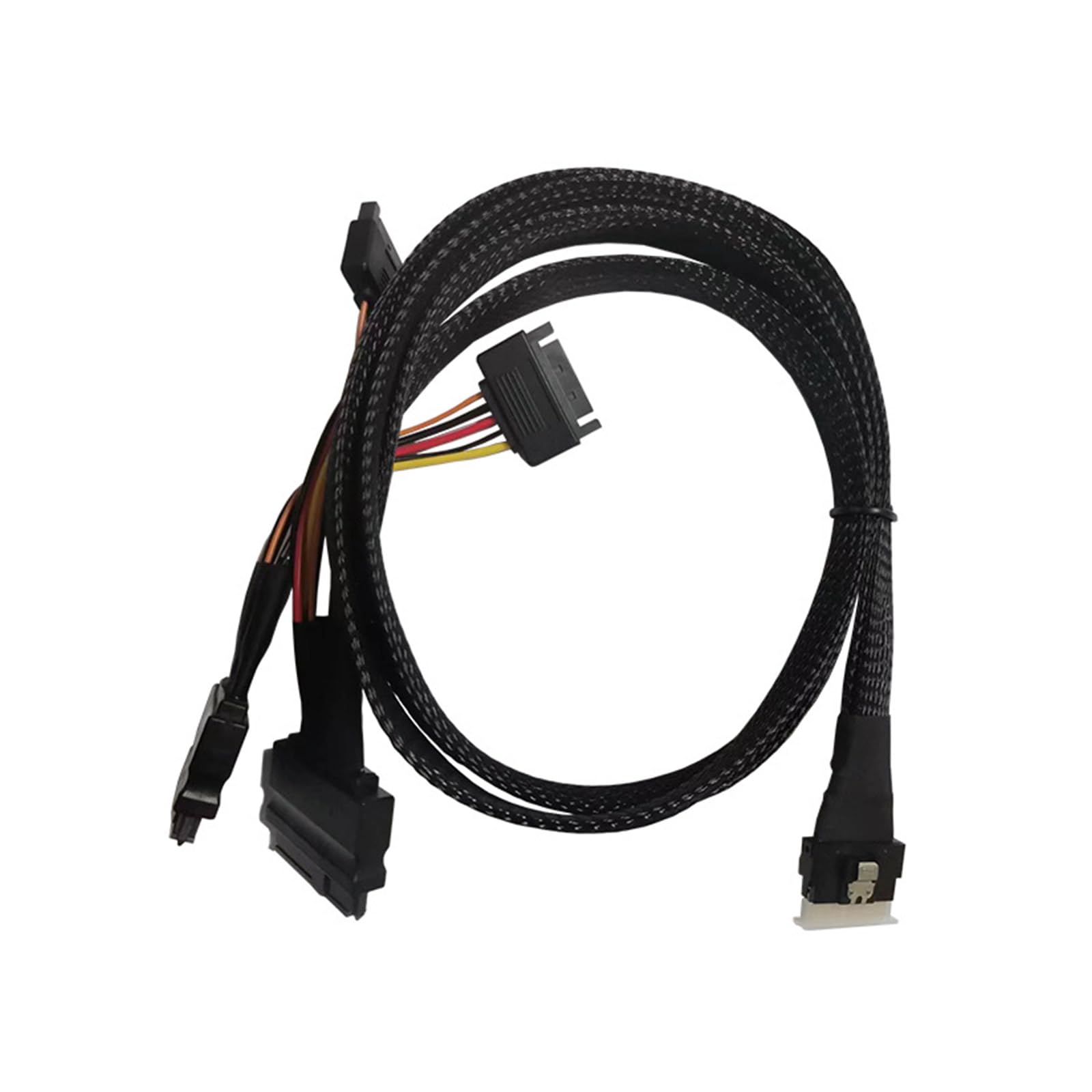 Generisch Adattatore per cavo professionale SFF8654 (8i) a 2 x SFF8639-NVME
