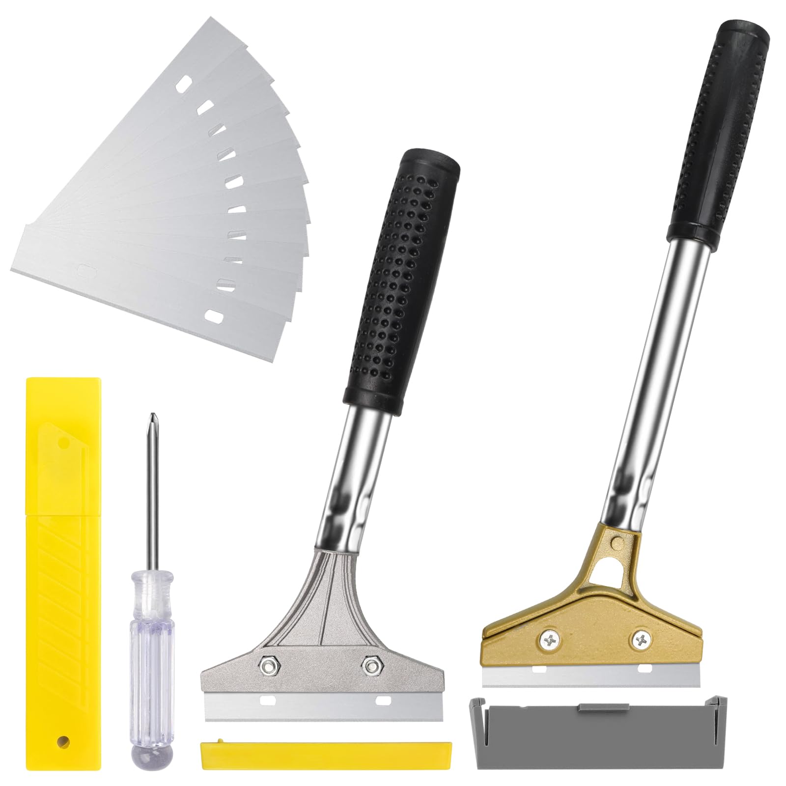 2 sztuki zestaw do usuwania tapet (30 cm/23 cm) z 10 ostrzami, do usuwania tapet, plam, farby itd.