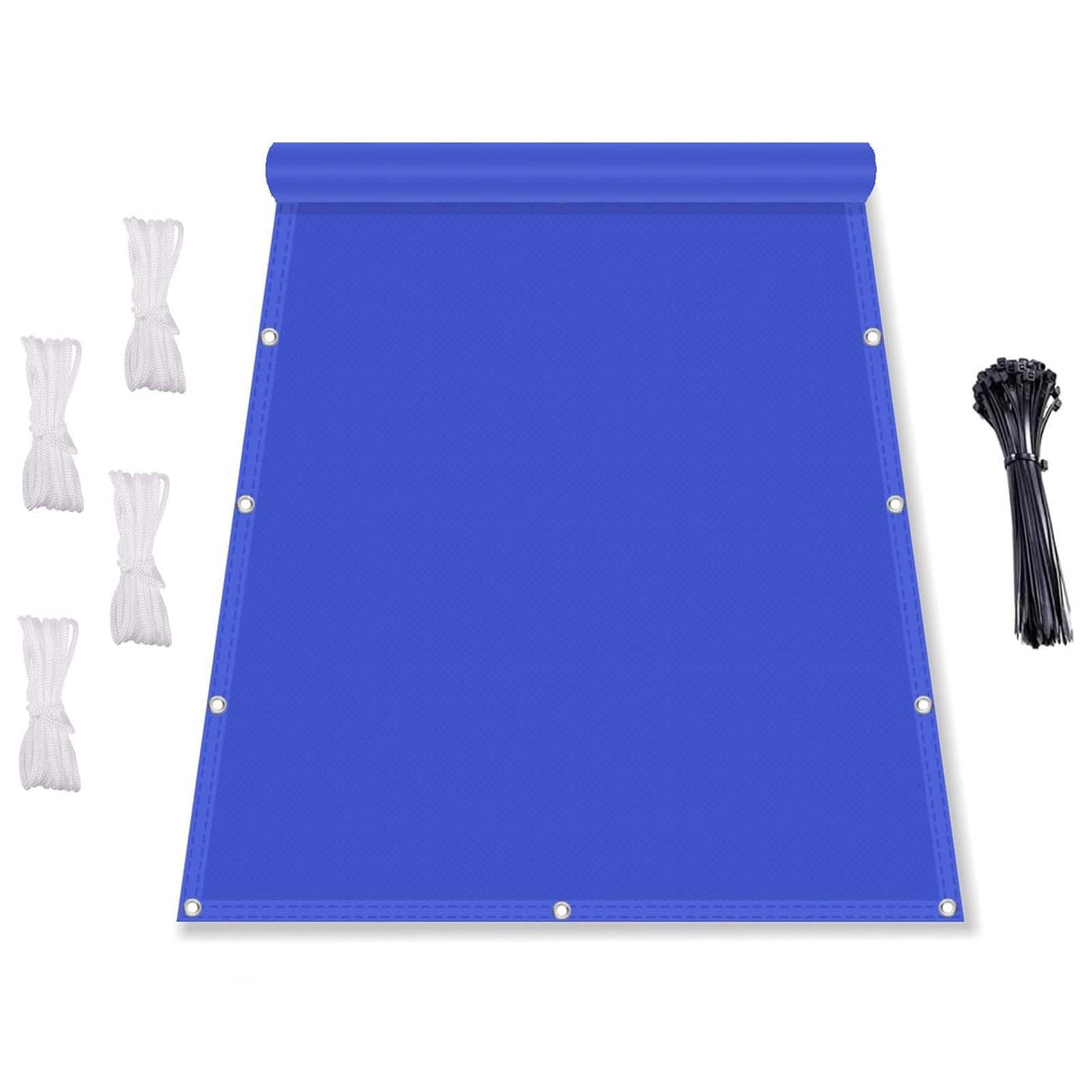 GJZQDKX Waterproof Rectangular Sun Shade Sail 3x8m, UV Protection for Patio, Weather-Resistant Canopy, Available Sizes, Outdoor Sun Protection, Blue Shade Net