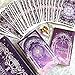 TIRLANO 78 Tarot Cards with Guide Book - Tarot Deck Gift Set with Tarot Cloth, Chakra Stones & Tarot Bag, Purple Tarot Cards Fortune Telling Game Craft Cardboard for Beginners and Expert Readers
