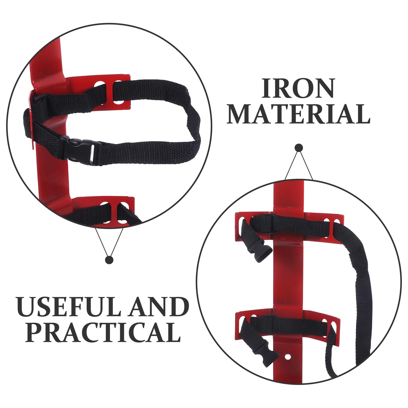 Soporte Para Extintor De 2 a 4 Kg Superficie Pulida y Orificios Variables Para Coches, Camiones y Caravanas