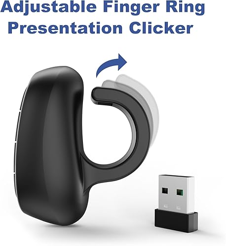 Miniatura 5 de Presentación Clicker PowerPoint Wireless Presenter Remote Puntero láser Clickers de computadora, Hyperlink Finger Ring Project Power Point PPT
