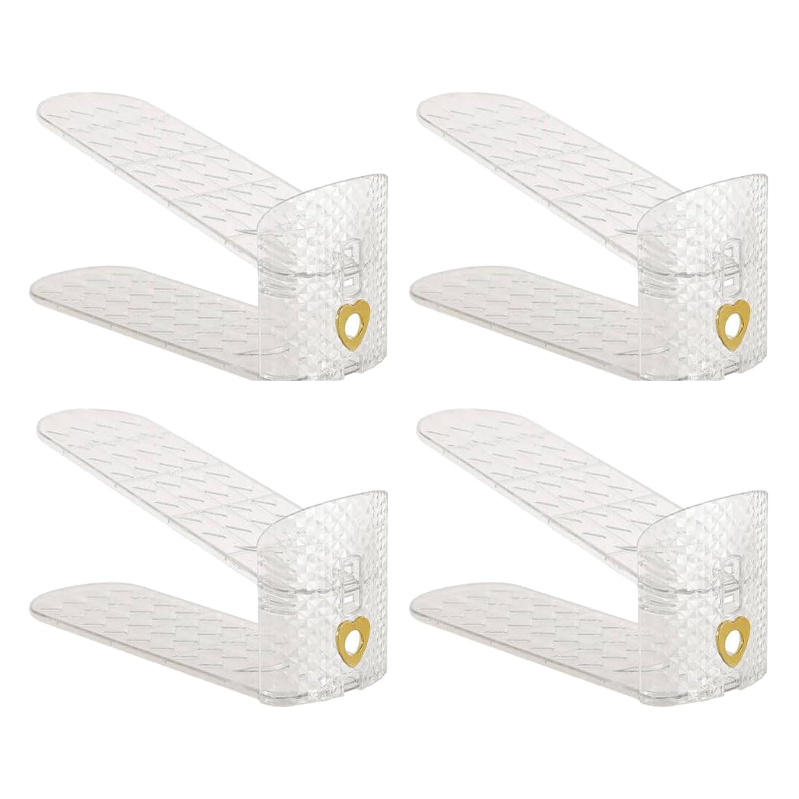 Msioytog Stackable Shoe Rack Stacker for High Heel Space Efficient Double-Layer Shoe Stacking Device for Closet Double Layer Rack