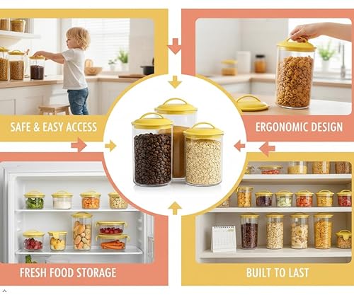 Reston Lloyd Airtight Kitchen Canisters Set of 3